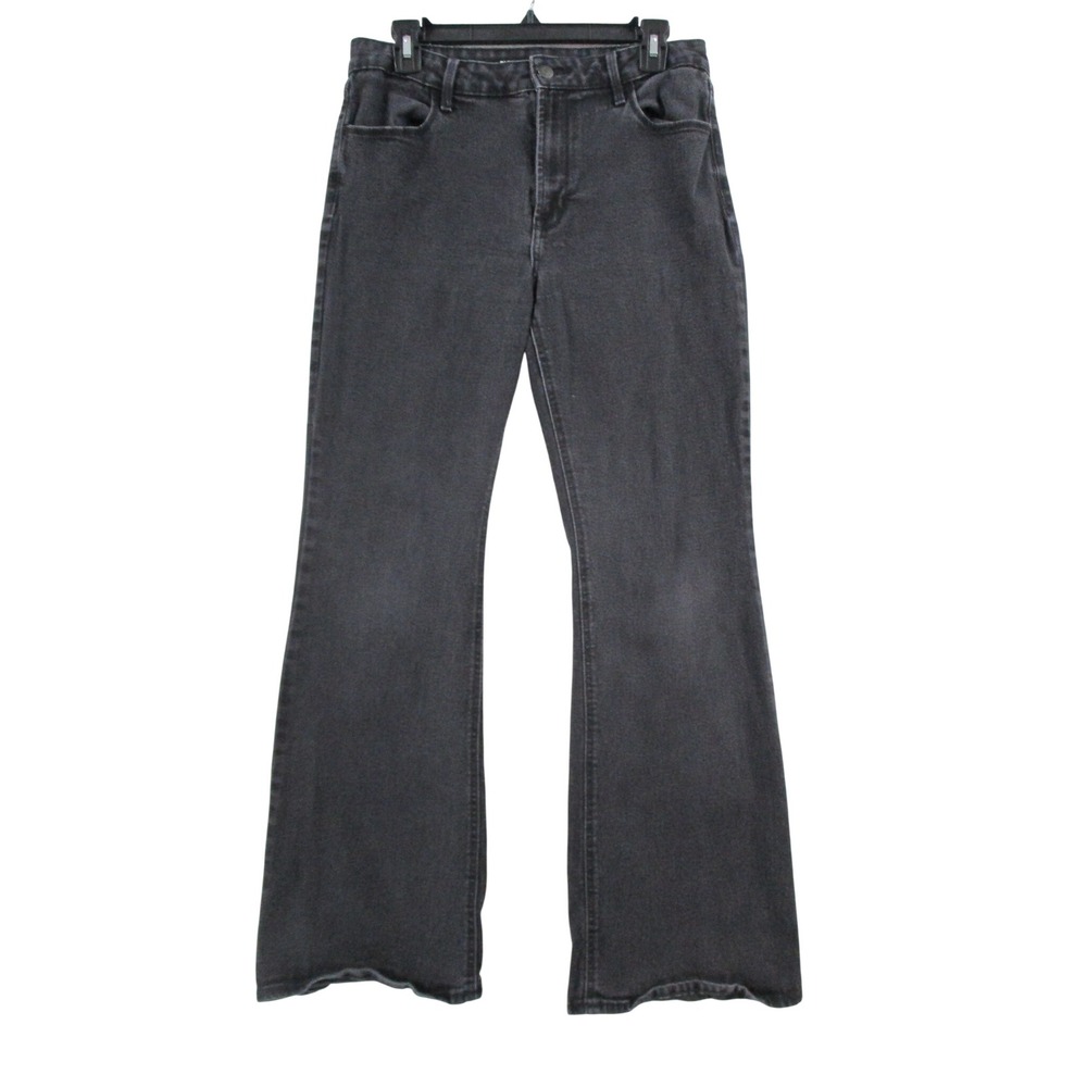 Old Navy Womens Wow Flare High Rise Jeans Faded Black Size 12 Denim Pants